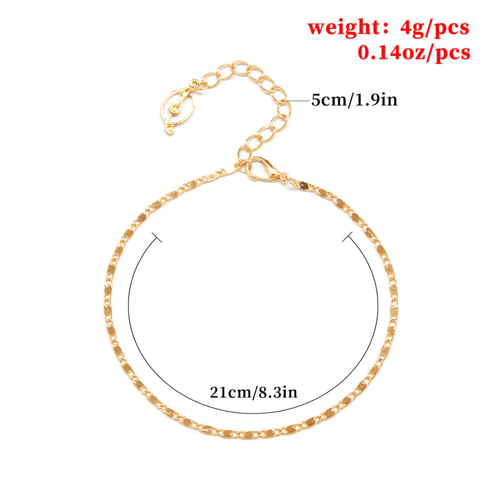 Gold & Silver Minimalist Anklet