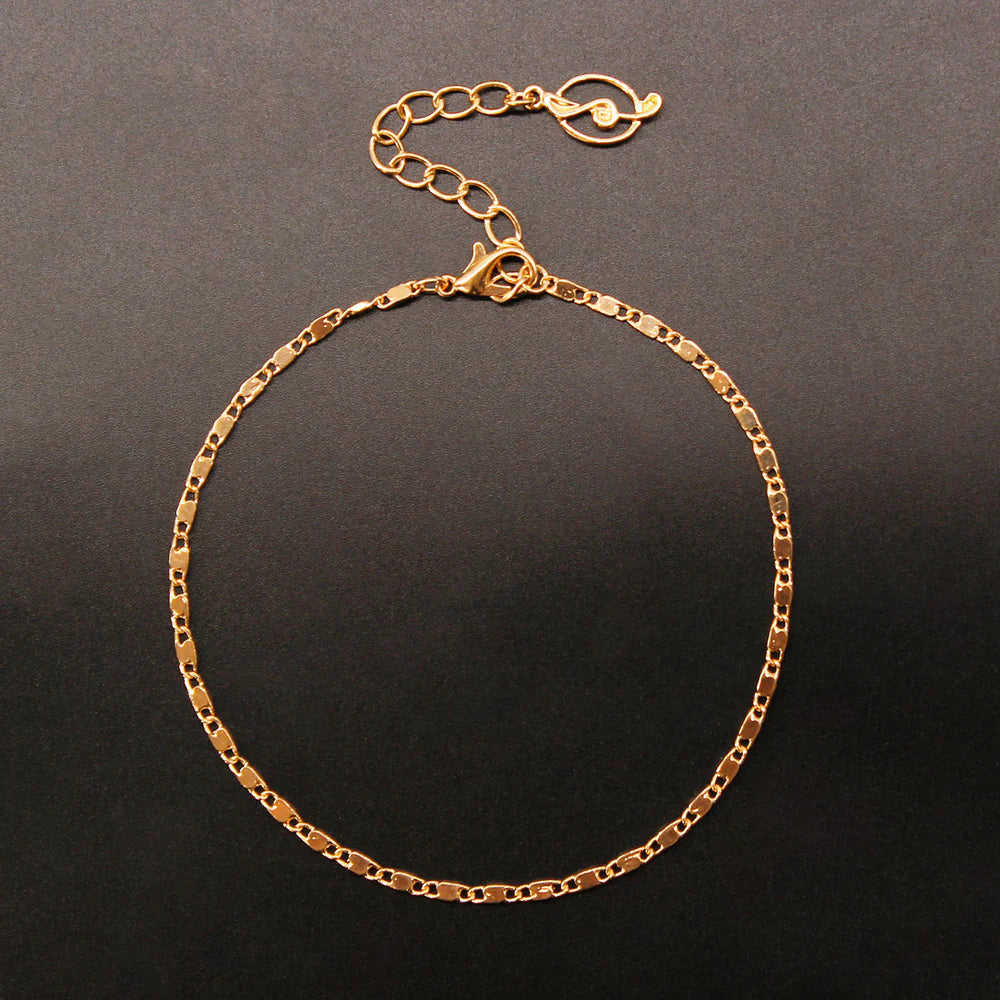 Gold & Silver Minimalist Anklet