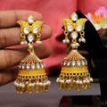 Kundan Jhumka Earrings for Women | Pearl Drop Ethnic Earrings