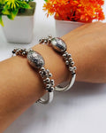 Kids Silver Bracelet Kada with Ghungroo Beads