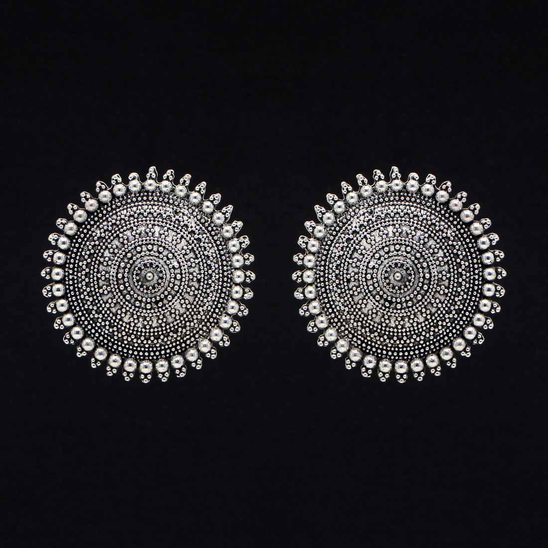 Boho Round Disc Earrings