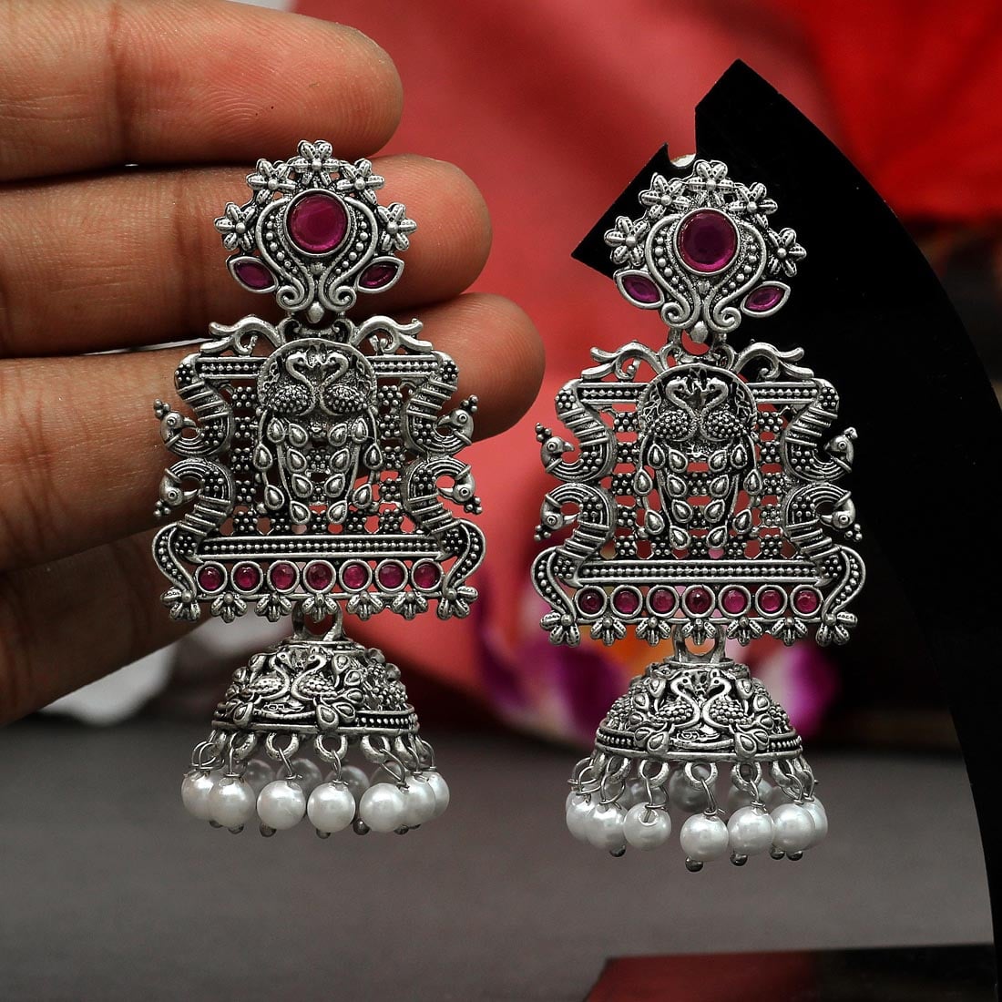 Mayura Oxidised Statement Earrings