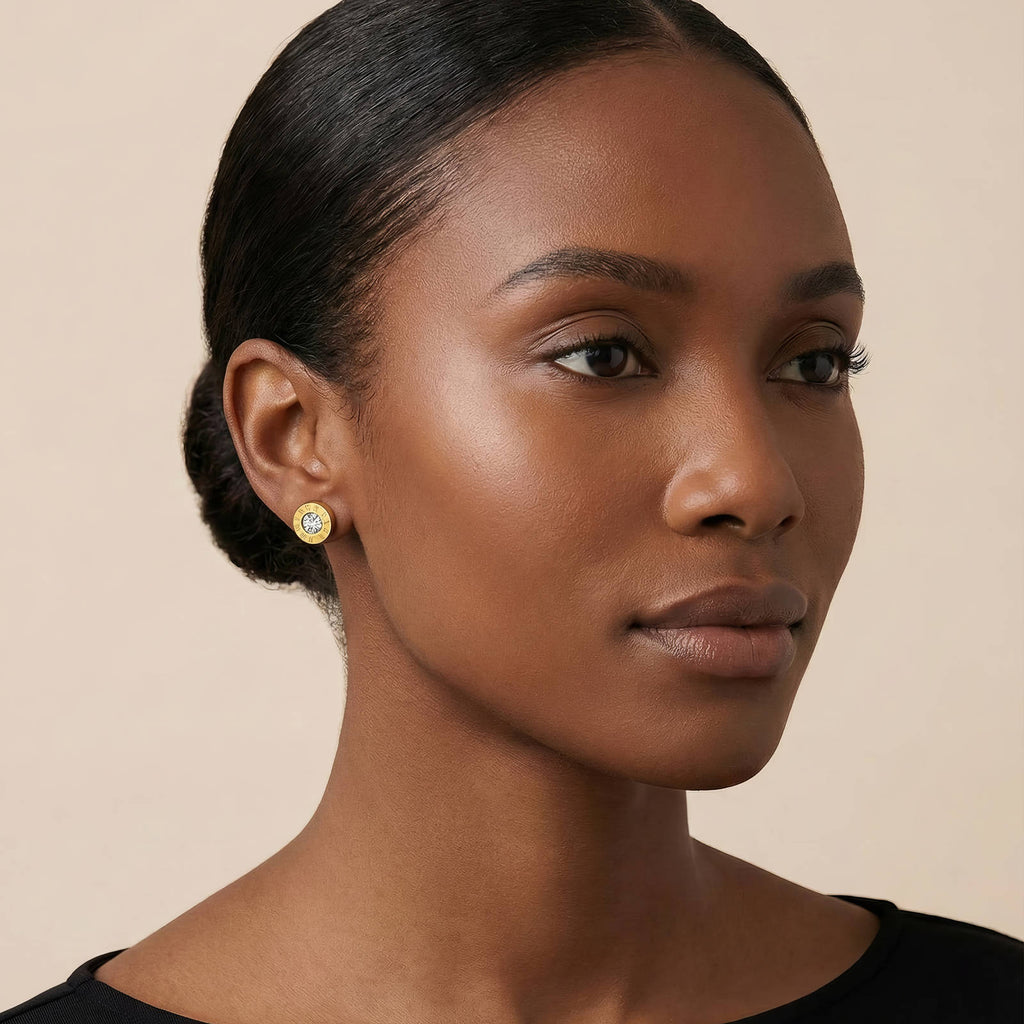 Roman Numeral Stud Earrings