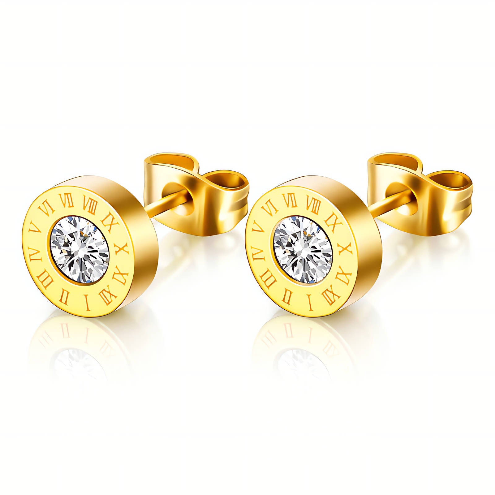 Roman Numeral Stud Earrings