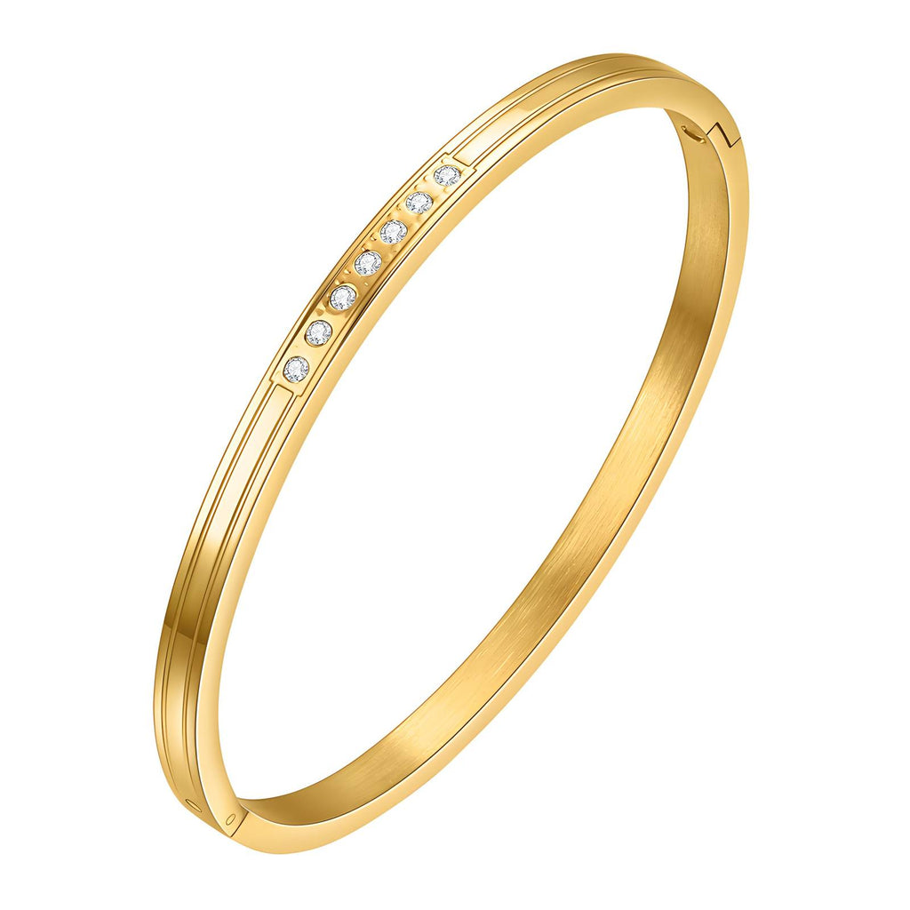 Minimal Gold Bangle Bracelet, Anti-tarnish, Waterproof, gift for her