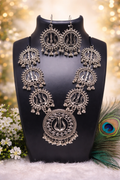Trishul Oxidised Long Necklace Set