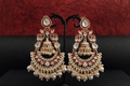 High Gold Chandbali Jhumka Earrings with Pearls