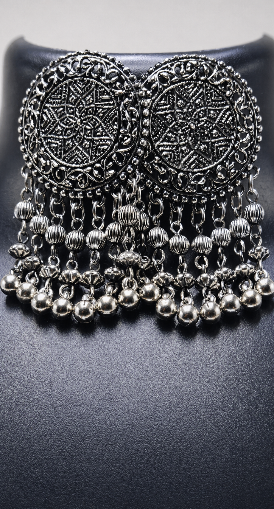 Regal Temple Cascade Long Necklace Set
