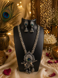Divine Krishna Peacock Long Necklace Set