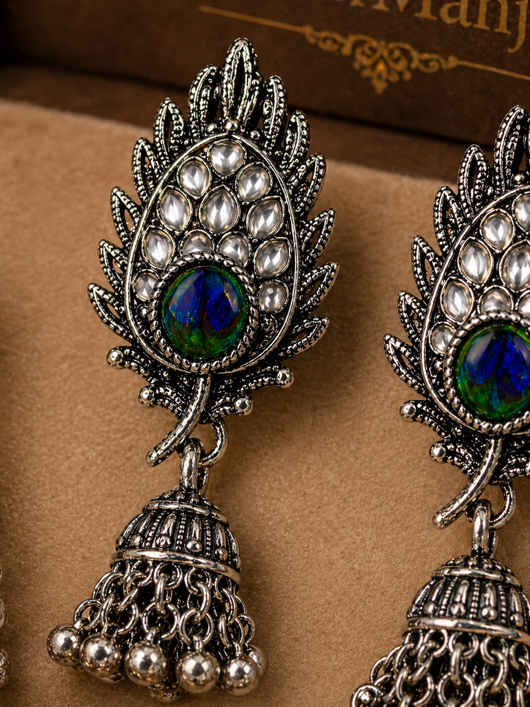 Divine Krishna Peacock Long Necklace Set