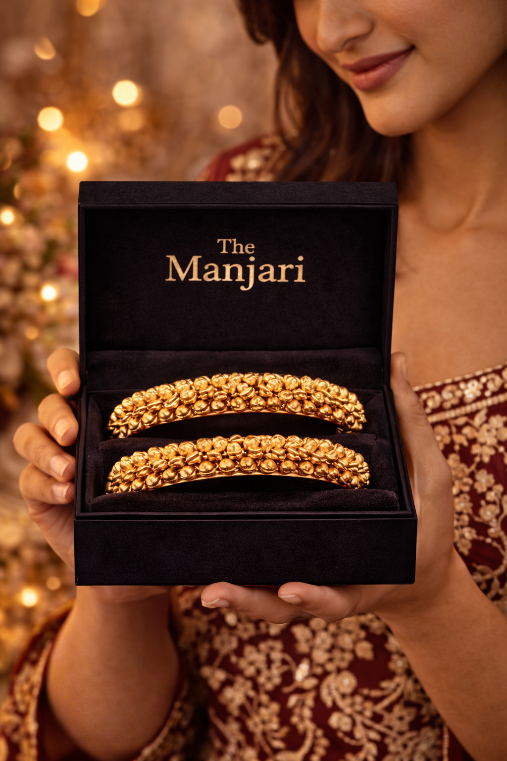 High Gold Ghungroo Bangle Kada Set
