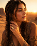 Adjustable Heart & Star Charm Ring | Waterproof 18K Gold Plated Stainless Steel Ring for Women