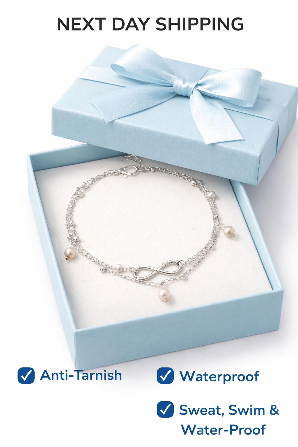 Infinity Pearl Anklet
