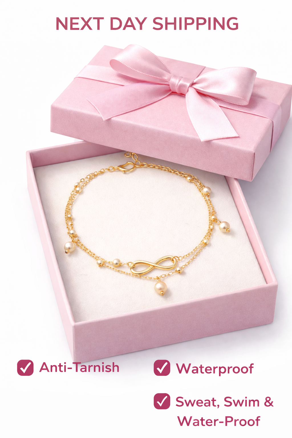 Infinity Pearl Anklet
