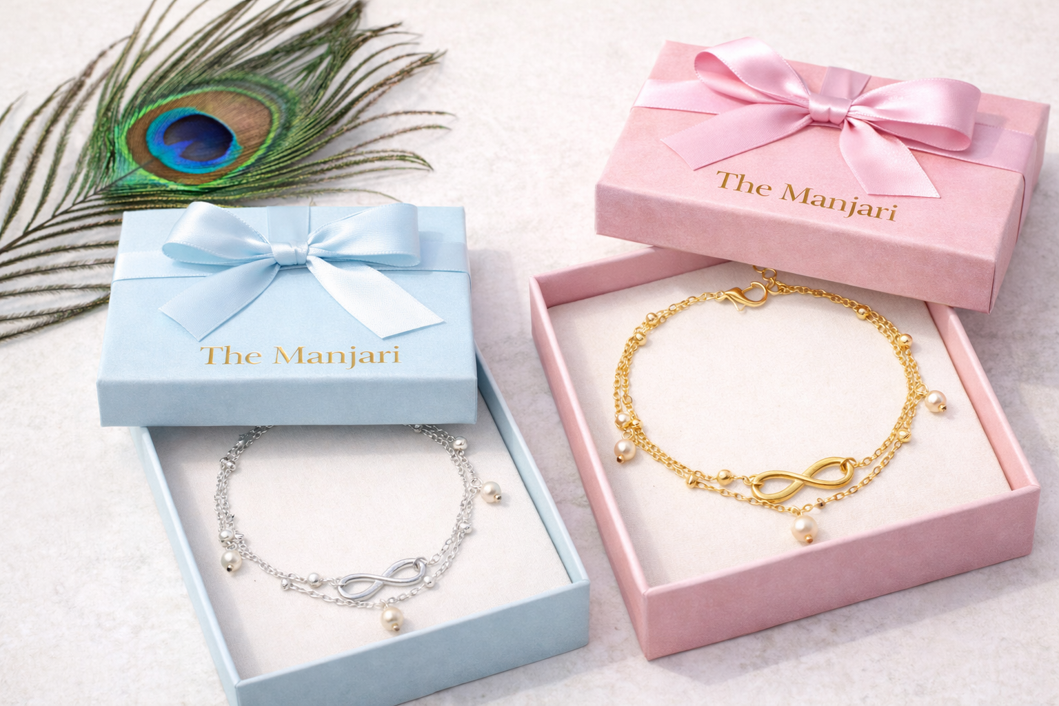 Infinity Pearl Anklet