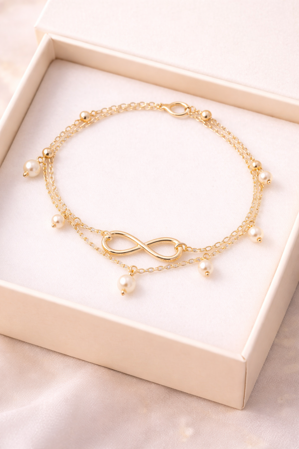 Infinity Pearl Anklet