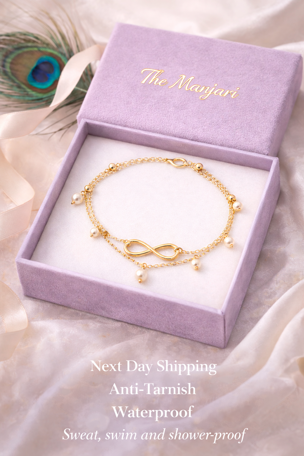 Infinity Pearl Anklet