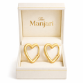 Gold Heart Hoop Earrings