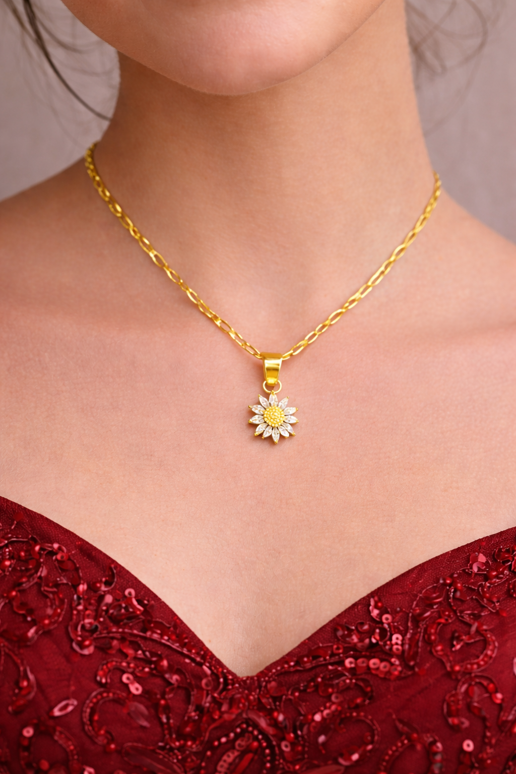 Daisy Flower Necklace