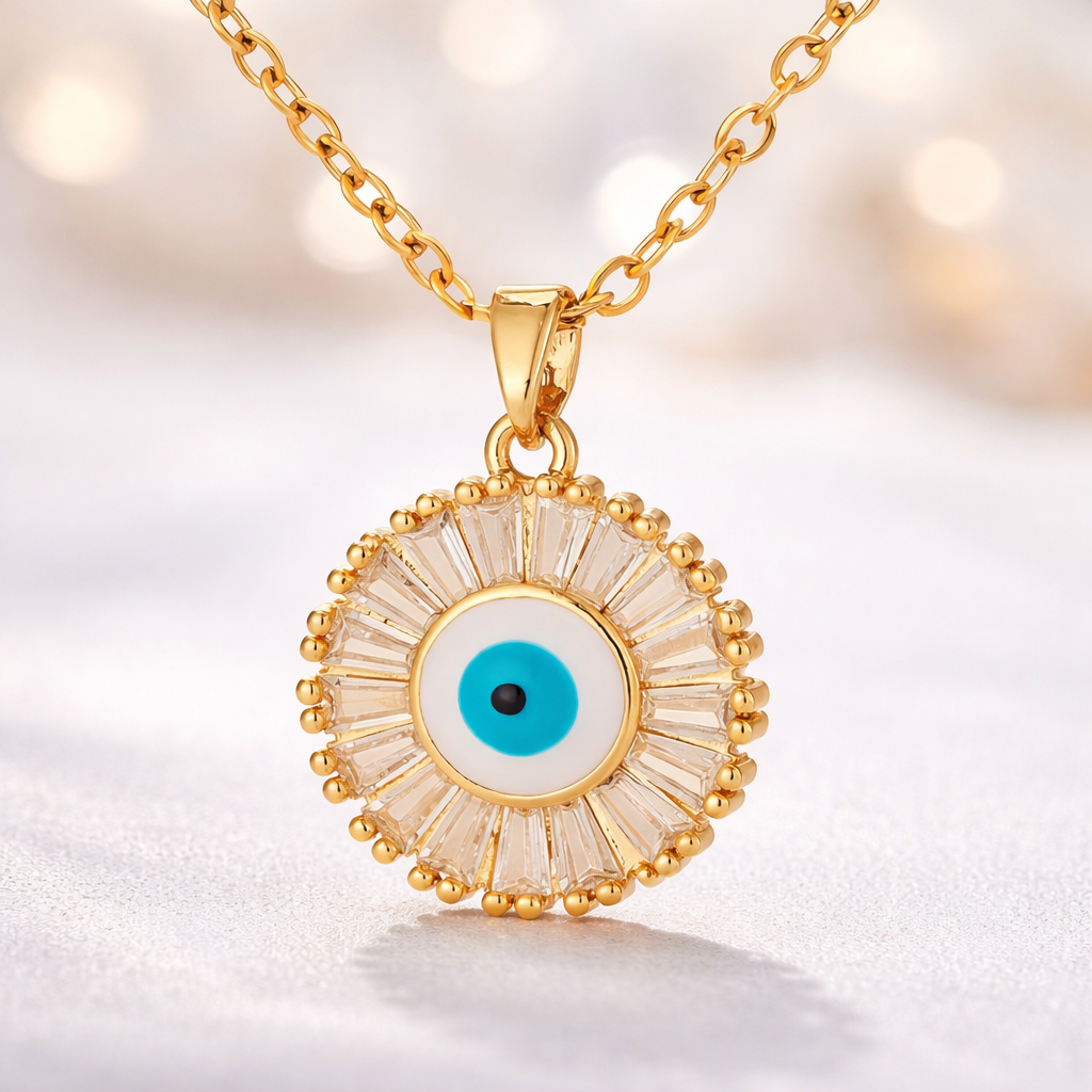 Gold Evil Eye Necklace