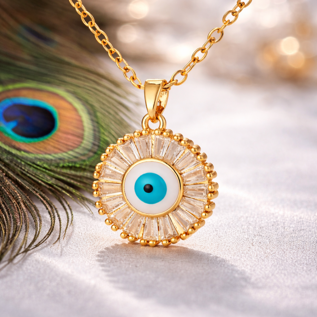 Gold Evil Eye Necklace