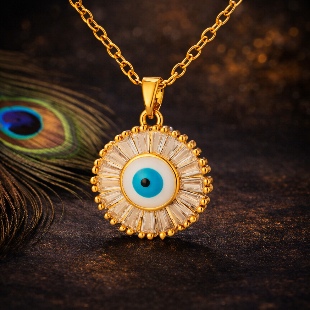 Gold Evil Eye Necklace