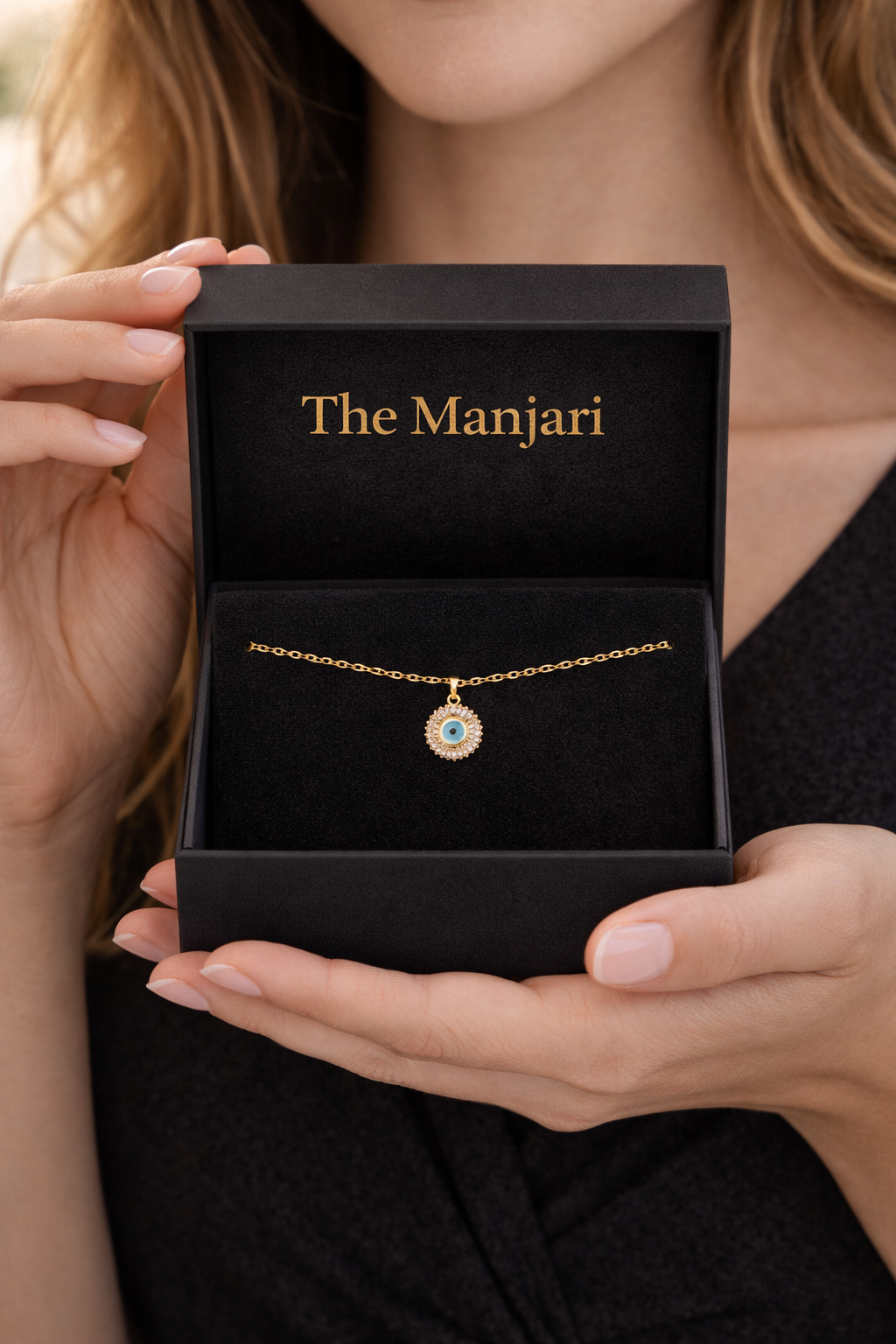 Gold Evil Eye Necklace