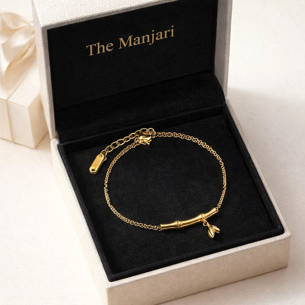 Bamboo Heart Necklace & Bracelet Set