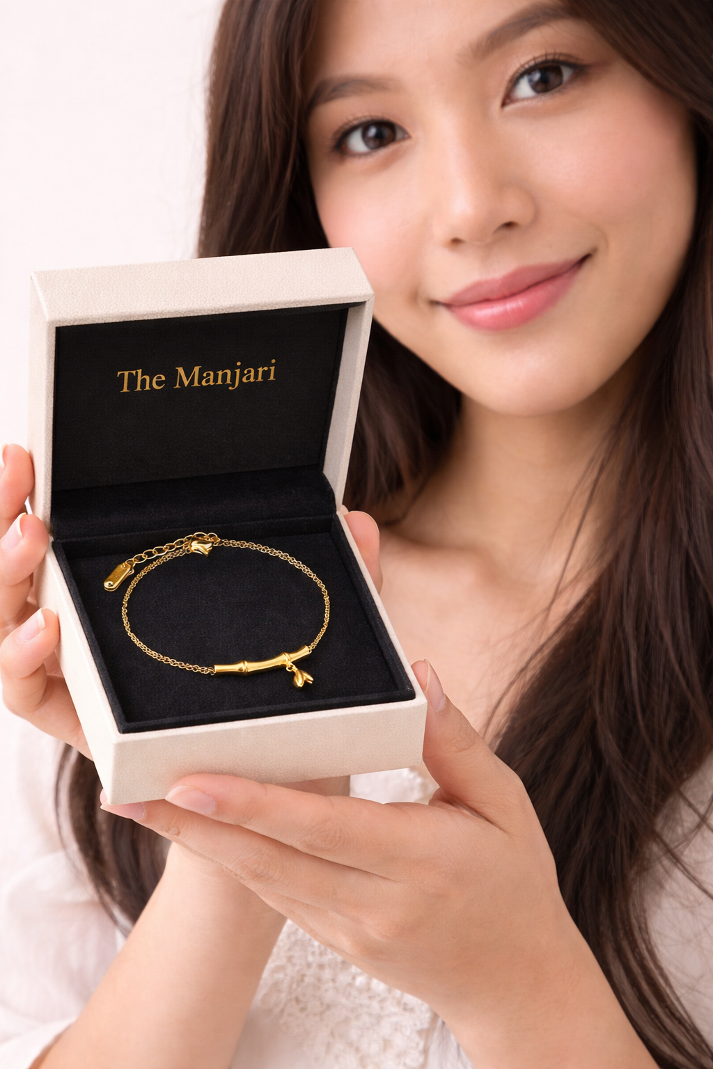 Bamboo Heart Necklace & Bracelet Set