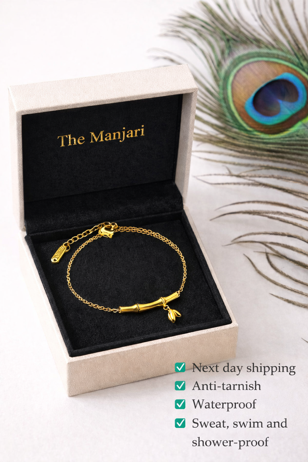 Bamboo Heart Necklace & Bracelet Set