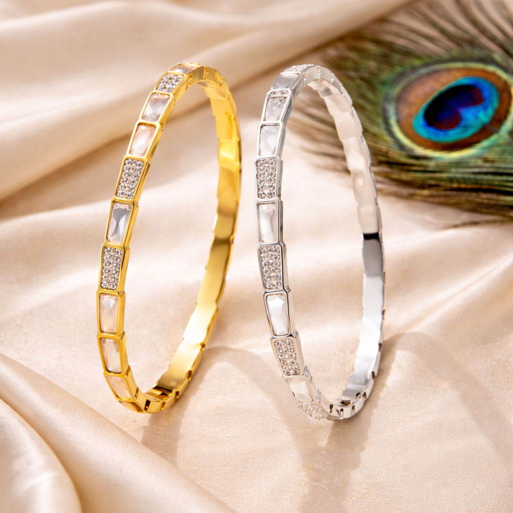 Geometric Bangle Bracelet