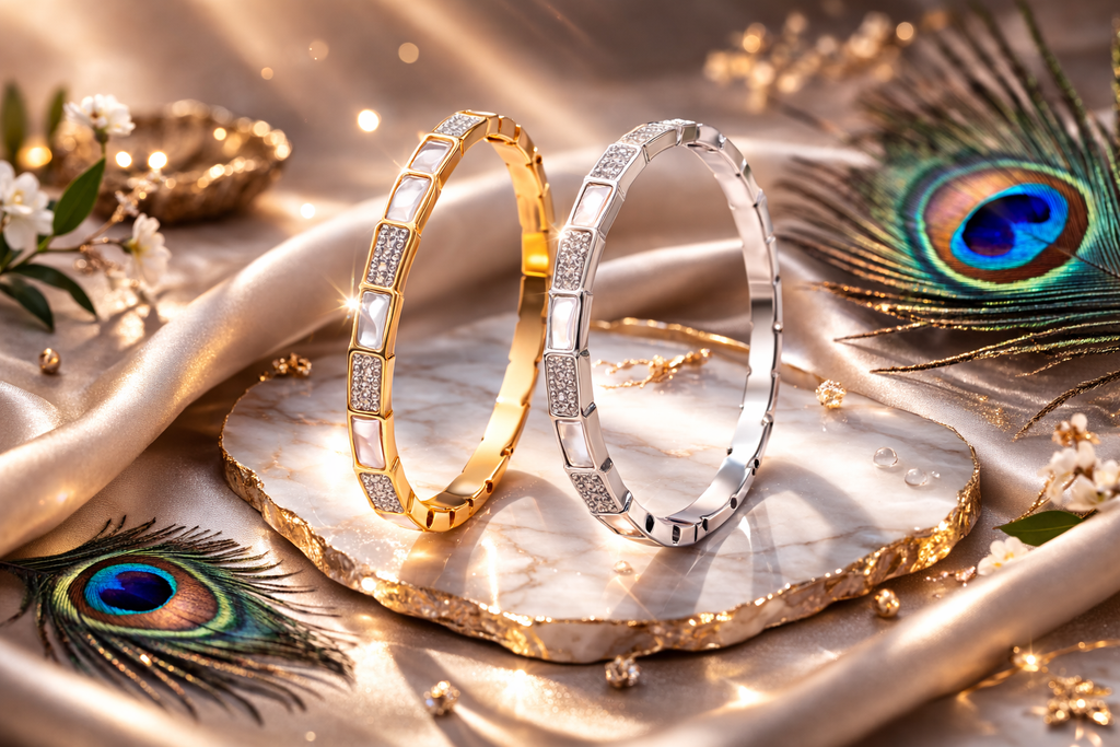 Geometric Bangle Bracelet