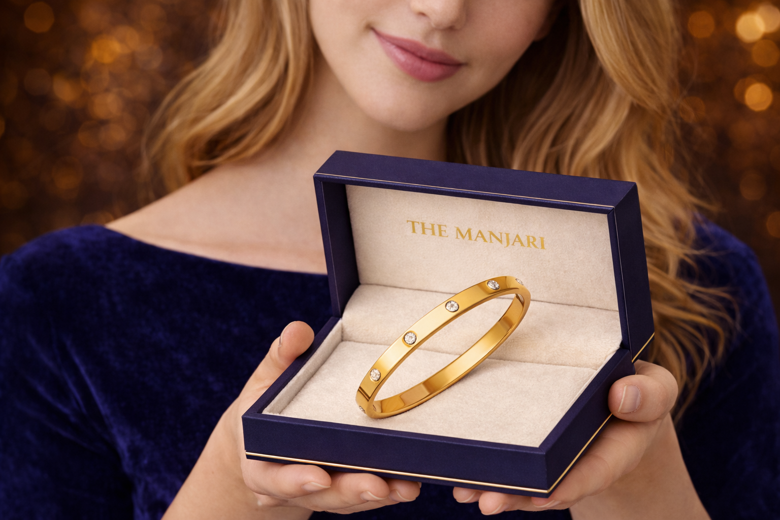 18K Gold Plated Bangle Bracelet