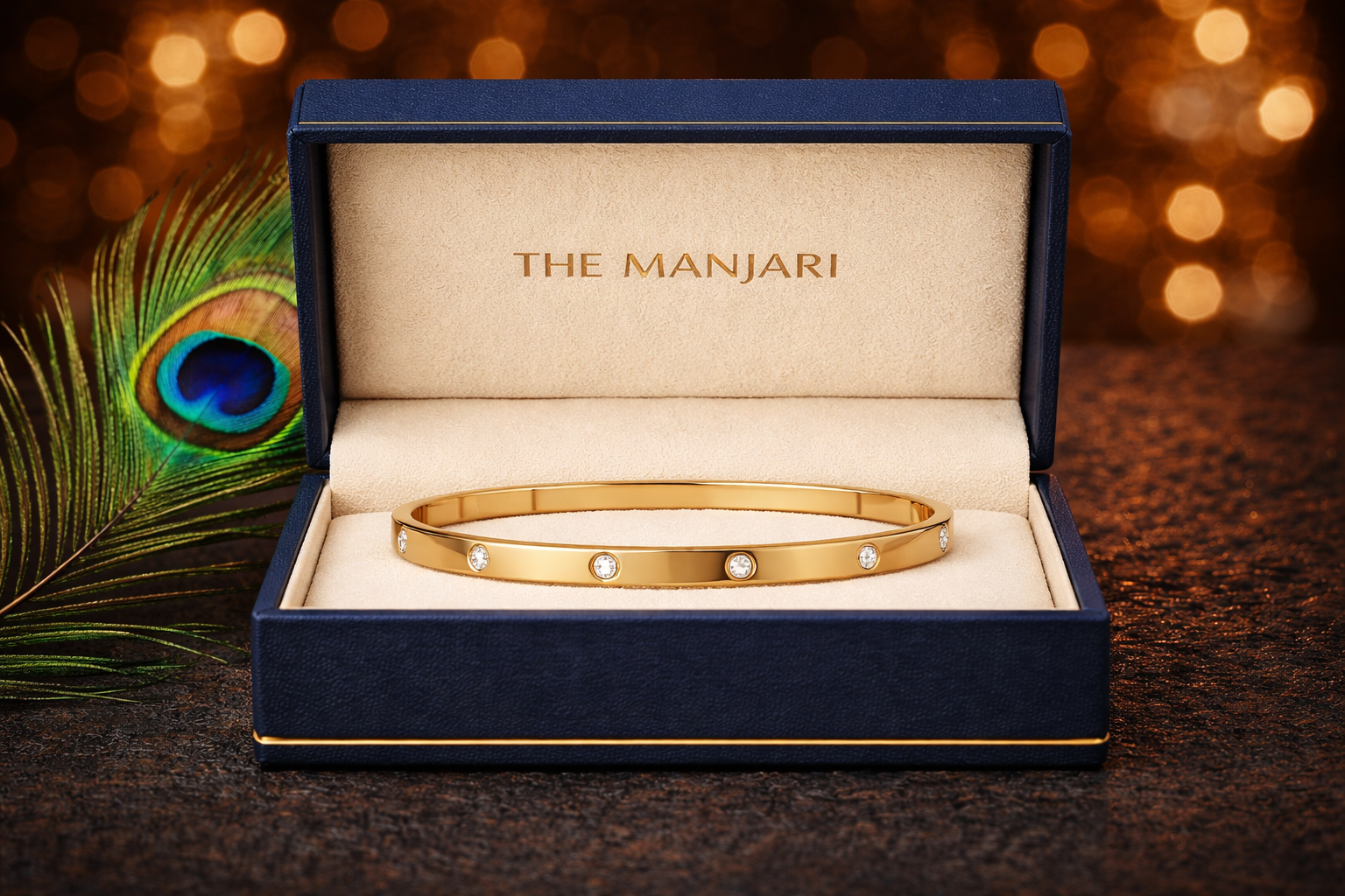 18K Gold Plated Bangle Bracelet
