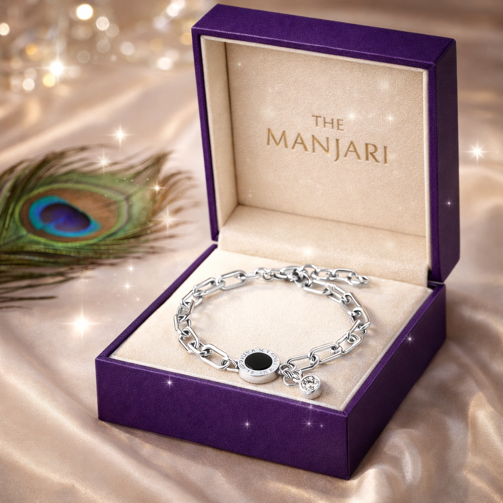 18K Gold Plated Roman Bracelet with Charm