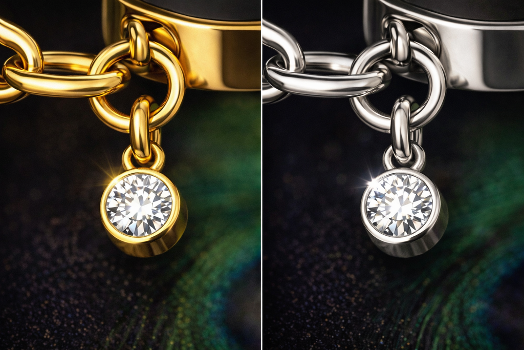 18K Gold Plated Roman Bracelet with Charm