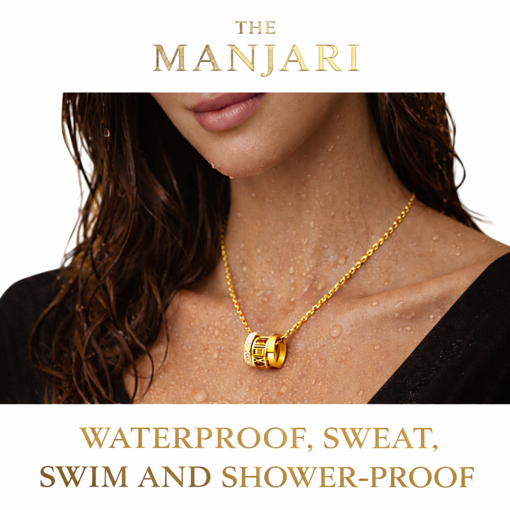 Gold Roman Numeral Ring Pendant Necklace