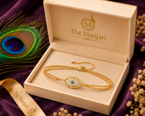 Evil Eye Necklace & Bracelet Set – 18K Gold Plated Stainless Steel | Waterproof Tarnish-Free Evil Eye Jewelry