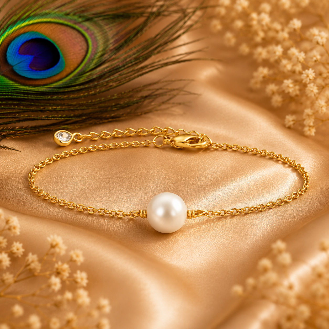 Pearl Necklace & Bracelet Set – 18K Gold Plated Stainless Steel | Waterproof Tarnish-Free Freshwater Pearl Jewelry