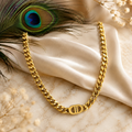 Luxury Cuban Link Chain Necklace & Bracelet Set – 18K Gold Plated Stainless Steel | Waterproof Tarnish-Free Chain Necklace | Gold Bracelet | Silver Necklace