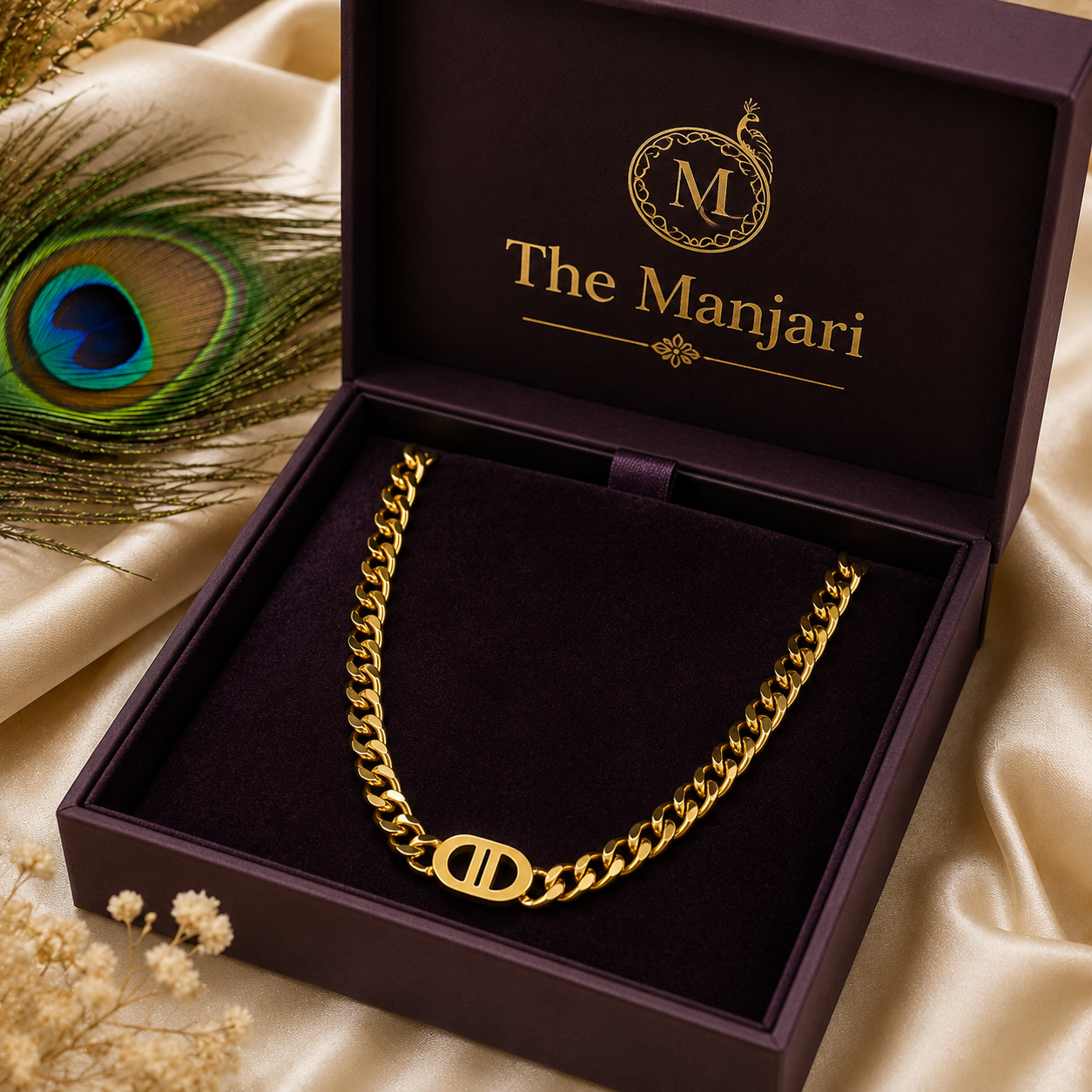 Luxury Cuban Link Chain Necklace & Bracelet Set – 18K Gold Plated Stainless Steel | Waterproof Tarnish-Free Chain Necklace | Gold Bracelet | Silver Necklace