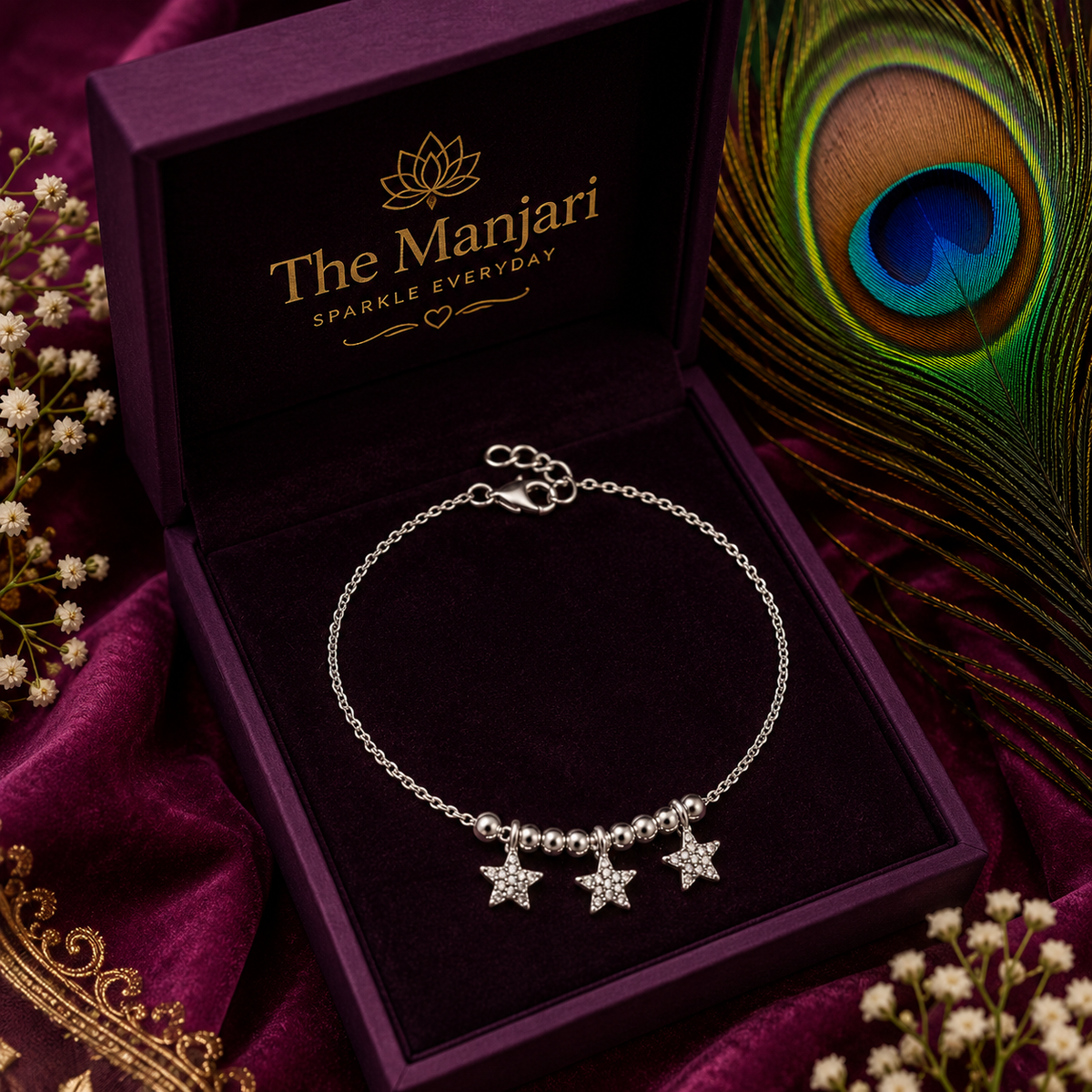 Star Charm Anklet for Women – Gold & Silver Waterproof Anklet, Tarnish-Free Adjustable Stainless Steel Beach Foot Jewelry Gift