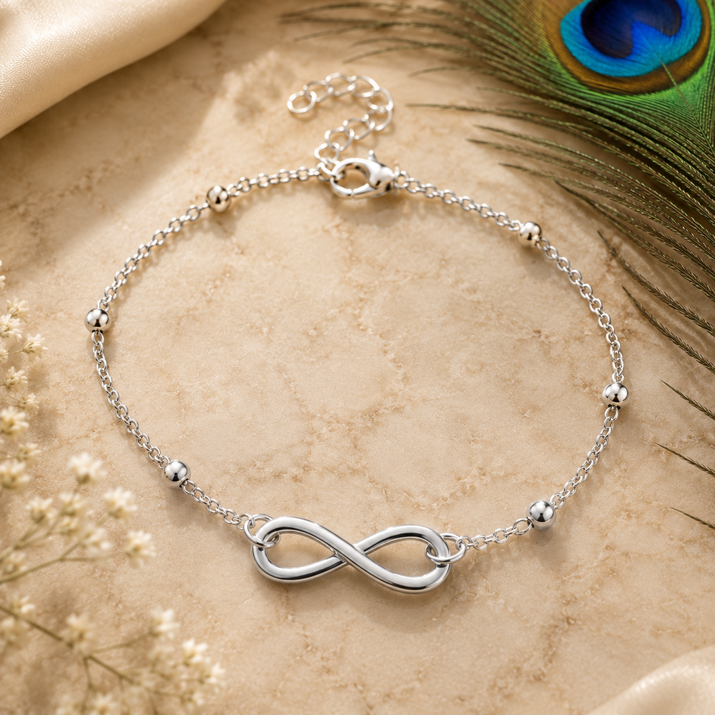 Infinity Anklet for Women – Gold & Silver Adjustable Chain Anklet, Waterproof Tarnish-Free Stainless Steel Beach Anklet Gift