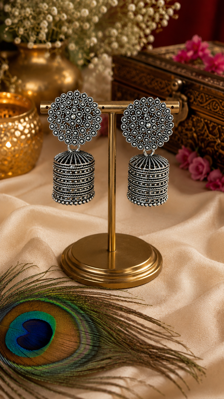 Navratri & Festive Oxidised Jhumka Earrings | Traditional Indian Jewellery
