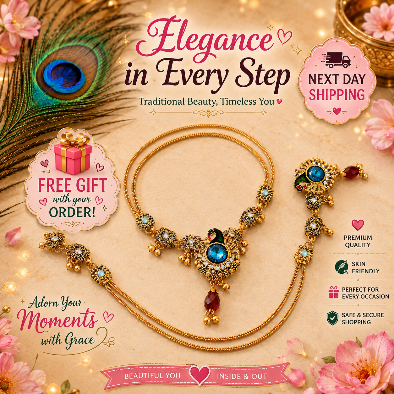 Traditional Indian Anklet for Women | Ethnic Payal Collection