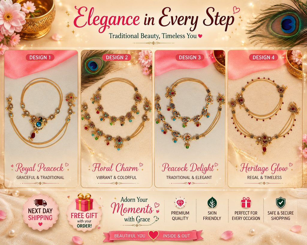 Traditional Indian Anklet for Women | Ethnic Payal Collection