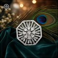 Luxury Crystal Statement Ring for Women | Adjustable Silver CZ Cocktail Ring | The Manjari