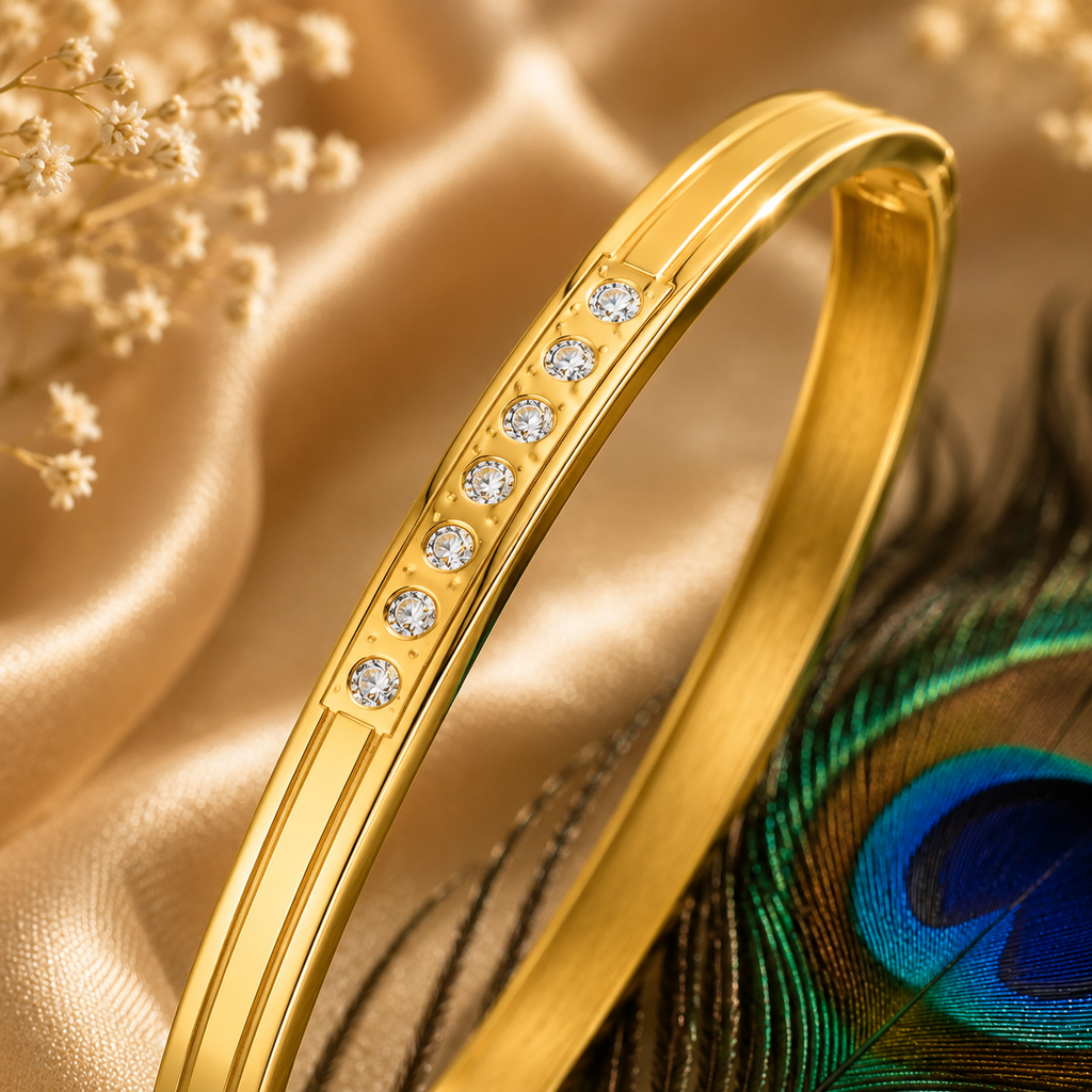 Minimal Gold Bangle Bracelet, Anti-tarnish, Waterproof, gift for her