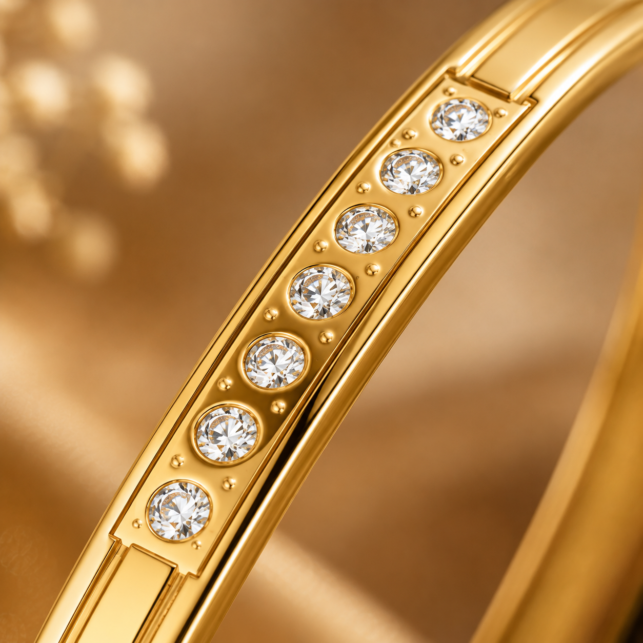 Minimal Gold Bangle Bracelet, Anti-tarnish, Waterproof, gift for her