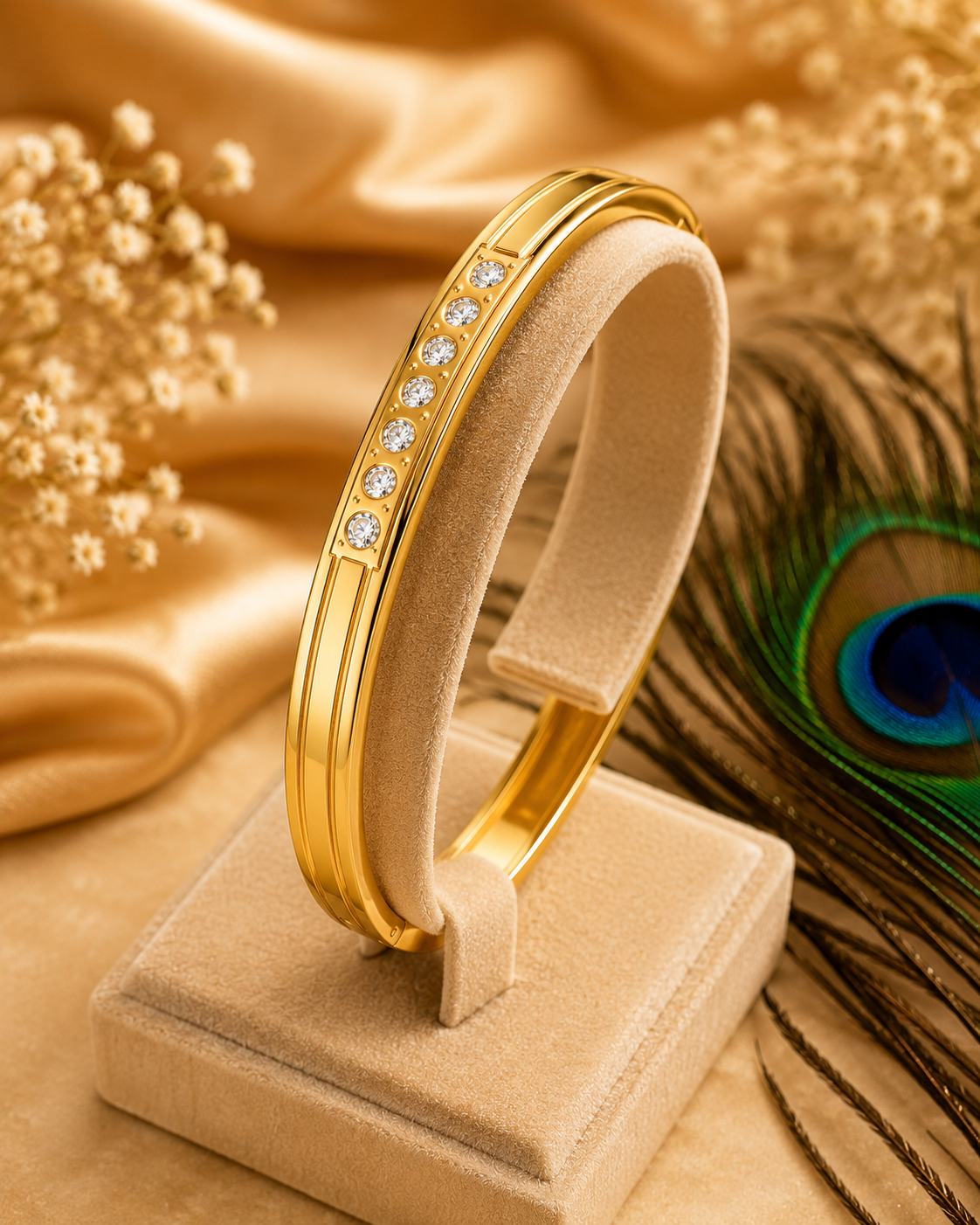 Minimal Gold Bangle Bracelet, Anti-tarnish, Waterproof, gift for her